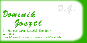 dominik gosztl business card